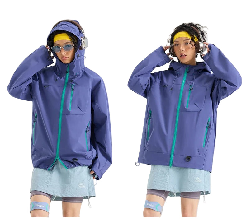 Damen-Trekkingjacke, winddicht und wasserabweisend